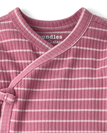 Baby Girls Striped 2-Piece Outfit Set - NECTAR PINK