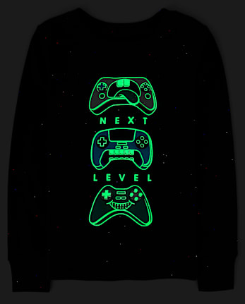 Boys Glow Video Game Controller Snug Fit Cotton Pajamas