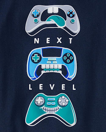 Boys Glow Video Game Controller Snug Fit Cotton Pajamas