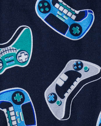 Boys Glow Video Game Controller Snug Fit Cotton Pajamas
