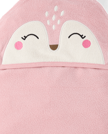 Baby Girls Embroidered Deer Hooded Towel