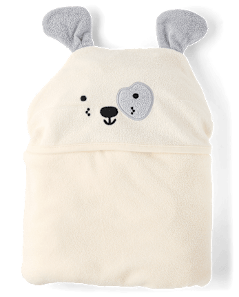 Baby Embroidered Dog Hooded Towel