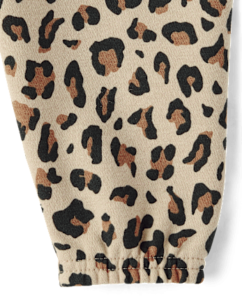 Baby Girls Leopard Premium Fleece 2-Piece Outfit Set
