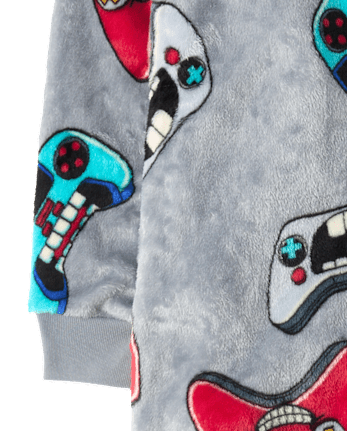 Boys Video Game One Piece Pajamas - Cozy Fleece