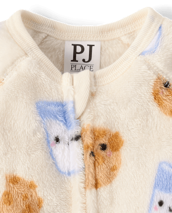Baby And Toddler Milk And Cookies Footed One Piece Pajamas - Cozy Fleece