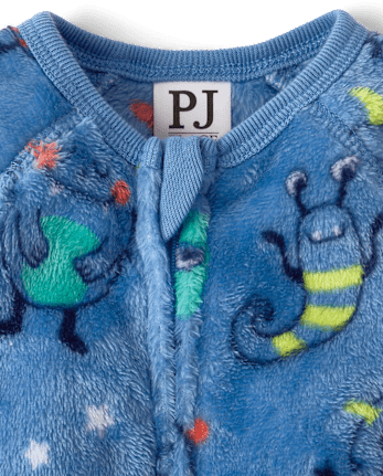 Baby And Toddler Boys Monster Footed One Piece Pajamas - Cozy Fleece
