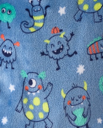 Baby And Toddler Boys Monster Footed One Piece Pajamas - Cozy Fleece