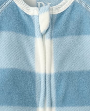 Baby And Toddler Boys Buffalo Plaid Dream Fleece Footed One Piece Pajamas