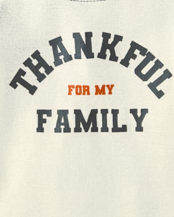 Baby And Toddler Matching Family Thankful Cotton And Fleece Pajamas