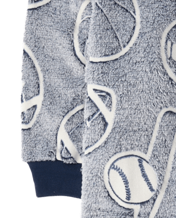 Boys Glow Sports One Piece Pajamas - Cozy Fleece