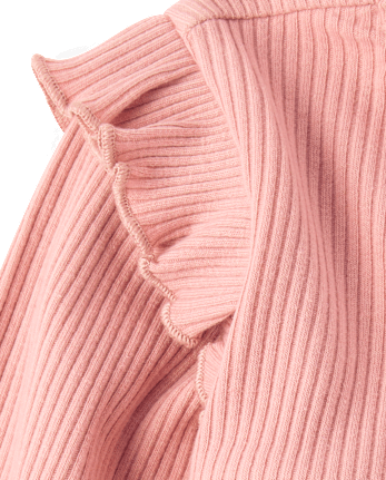 Baby Girls Ribbed Flutter Romper