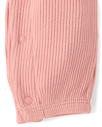 Baby Girls Ribbed Flutter Romper