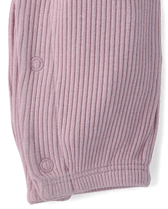 Baby Girls Ribbed Flutter Romper