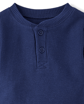 Baby Boys Thermal Henley Romper