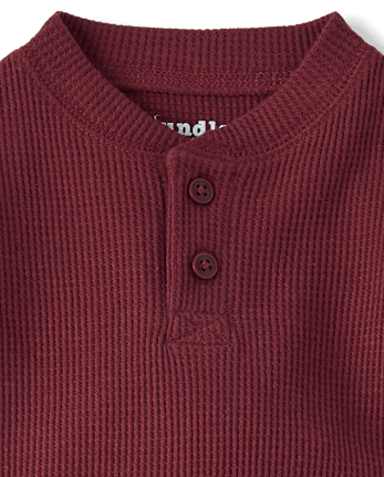 Baby Boys Thermal Henley Romper
