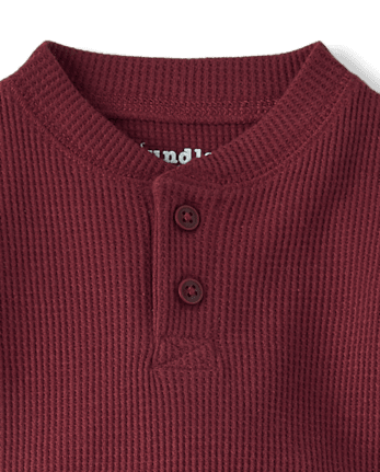 Baby Boys Thermal Henley Romper