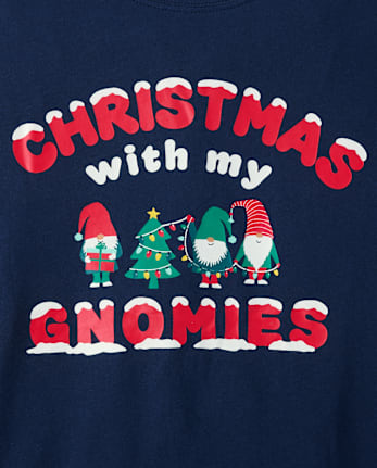 Adult Matching Family Christmas Gnomies Cotton And Dream Fleece Pajamas
