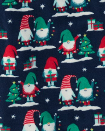 Adult Matching Family Christmas Gnomies Cotton And Dream Fleece Pajamas