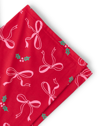 Womens Mommy And Me Christmas Bow Button Front Pajamas
