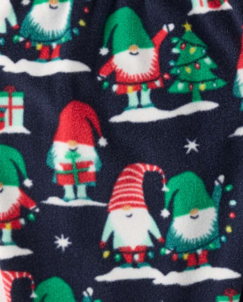 Baby And Toddler Matching Family Christmas Gnomies Cotton And Dream Fleece Pajamas