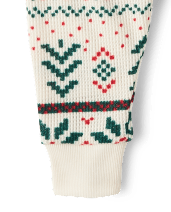 Baby And Toddler Matching Family Christmas Fairisle Thermal Henley PajamasÂ