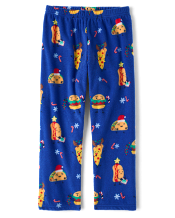 Boys Christmas Food Dream Fleece Pajama Pants
