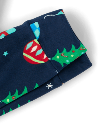 Boys Christmas Ornament Velour Pajamas