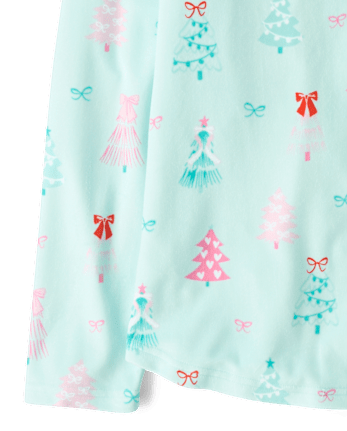 Womens Mommy And Me Christmas Tree Velour Button Front Pajamas