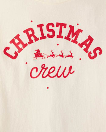 Mens Matching Family Christmas Crew Pajama Top