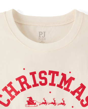 Mens Matching Family Christmas Crew Pajama Top