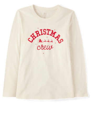 Womens Matching Family Christmas Crew Pajama Top