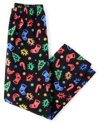 Adult Matching Family Neon Christmas Icon Dream Fleece Pajama Pants