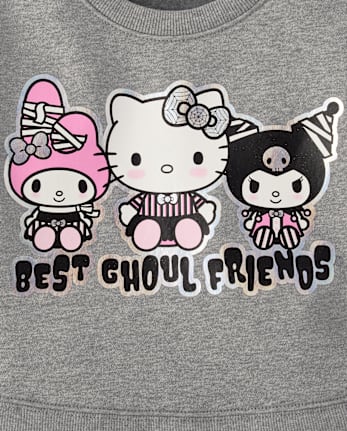 Girls Hello Kitty® And Friends Foil Halloween Sweatshirt Dress