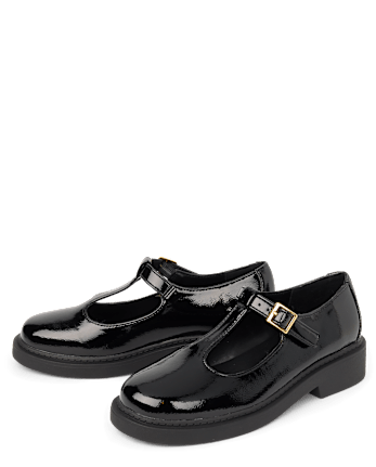 Girls Buckle T-Strap Mary Jane Shoes