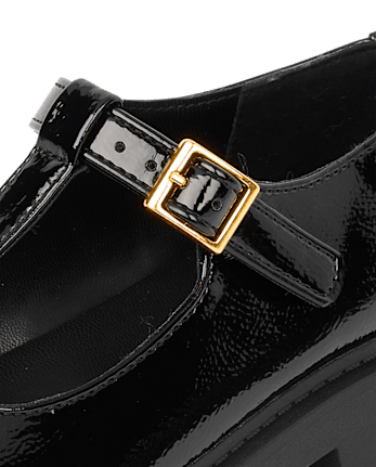 Girls Buckle T-Strap Mary Jane Shoes