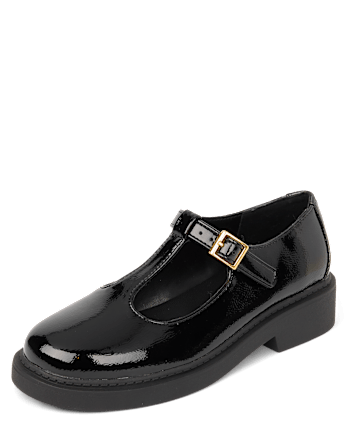 Girls Buckle T-Strap Mary Jane Shoes