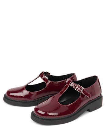 Girls Buckle T-Strap Mary Jane Shoes