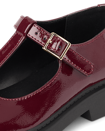 Girls Buckle T-Strap Mary Jane Shoes