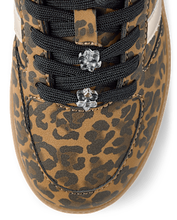 Girls Leopard Low Top Sneakers