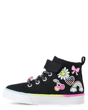 Toddler Girls Doodle High Top Sneakers