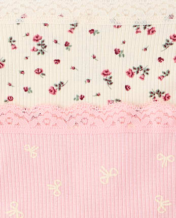 Girls Floral Ribbed Hipster Underwear 7-Pack