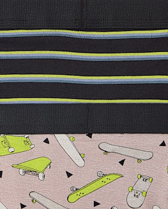 Boys Dino Skateboard Boxer Brief Underwear 5-Pack