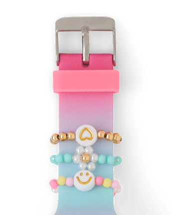 Girls Beaded Charm Digital Watch