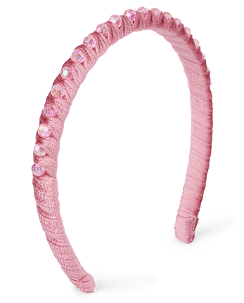 Girls Rhinestone Velour Headband