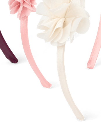 Girls Floral Bow Headband 3-Pack