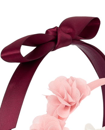 Girls Floral Bow Headband 3-Pack