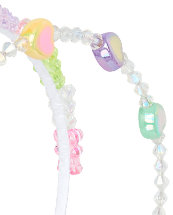 Girls Iridescent Beaded Headband 2-Pack