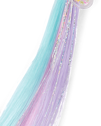 Girls Shakey Star Faux Hair Extension Hair Clip 2-Pack