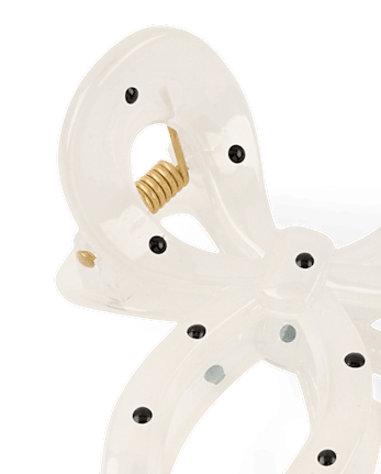Girls Polka Dot Bow Claw Clip 2-Pack
