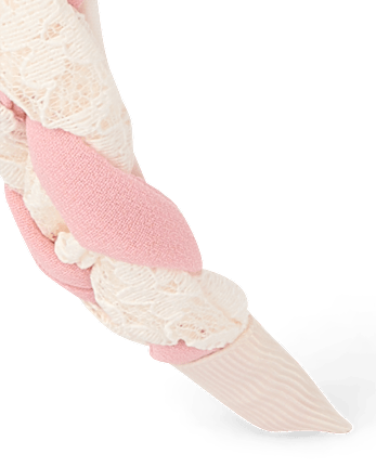 Bandeau tressé en dentelle pour filles